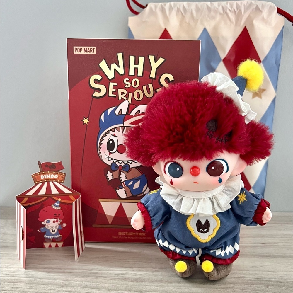 Pop Mart Why So Serious Vinyl Face Plush Pendant - Flame Clown